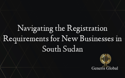 Navigating the Registration Requirements for New Businesses in South Sudan