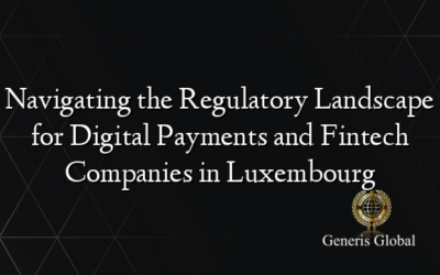 Navigating the Regulatory Landscape for Digital Payments and Fintech Companies in Luxembourg