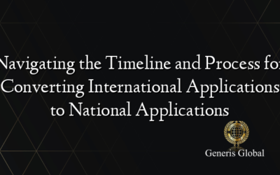 Navigating the Timeline and Process for Converting International Applications to National Applications