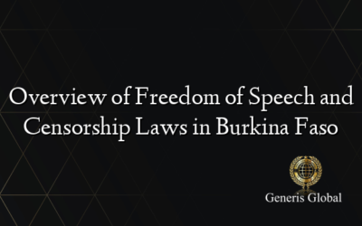 Overview of Freedom of Speech and Censorship Laws in Burkina Faso