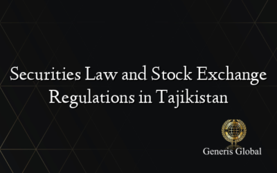 Securities Law and Stock Exchange Regulations in Tajikistan