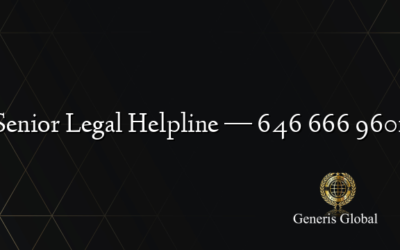 Senior Legal Helpline — 646 666 9601