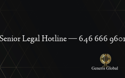 Senior Legal Hotline — 646 666 9601