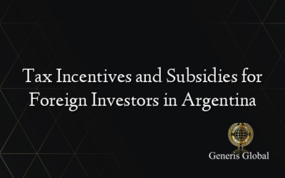 Tax Incentives and Subsidies for Foreign Investors in Argentina