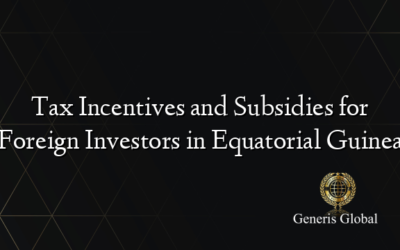 Tax Incentives and Subsidies for Foreign Investors in Equatorial Guinea