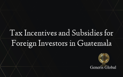 Tax Incentives and Subsidies for Foreign Investors in Guatemala