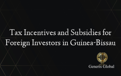 Tax Incentives and Subsidies for Foreign Investors in Guinea-Bissau