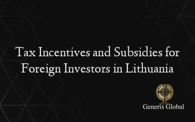 Tax Incentives and Subsidies for Foreign Investors in Lithuania