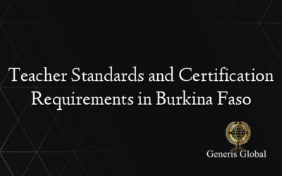 Teacher Standards and Certification Requirements in Burkina Faso