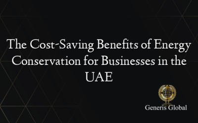 The Cost-Saving Benefits of Energy Conservation for Businesses in the UAE