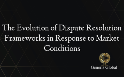 The Evolution of Dispute Resolution Frameworks in Response to Market Conditions