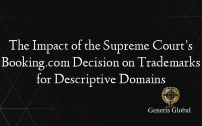 The Impact of the Supreme Court’s Booking.com Decision on Trademarks for Descriptive Domains