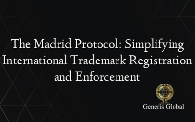 The Madrid Protocol: Simplifying International Trademark Registration and Enforcement