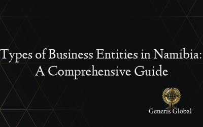 Types of Business Entities in Namibia: A Comprehensive Guide