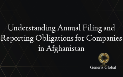 Understanding Annual Filing and Reporting Obligations for Companies in Afghanistan