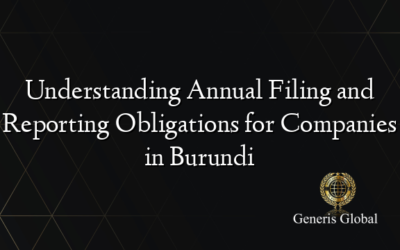 Understanding Annual Filing and Reporting Obligations for Companies in Burundi