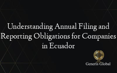 Understanding Annual Filing and Reporting Obligations for Companies in Ecuador