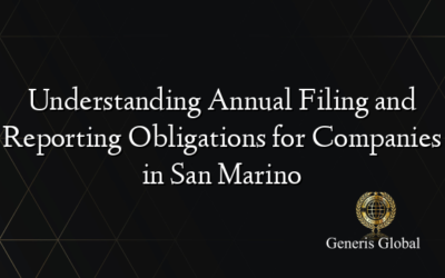 Understanding Annual Filing and Reporting Obligations for Companies in San Marino