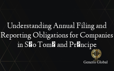 Understanding Annual Filing and Reporting Obligations for Companies in São Tomé and Príncipe