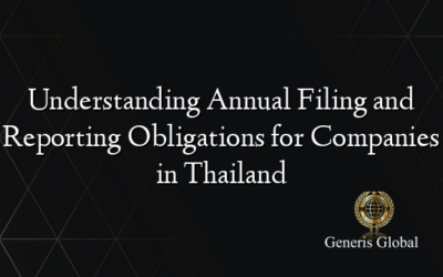 Understanding Annual Filing and Reporting Obligations for Companies in Thailand