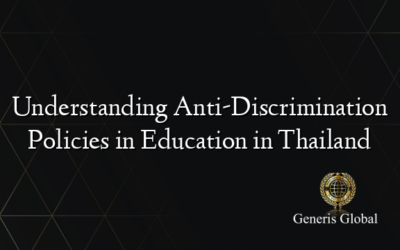 Understanding Anti-Discrimination Policies in Education in Thailand