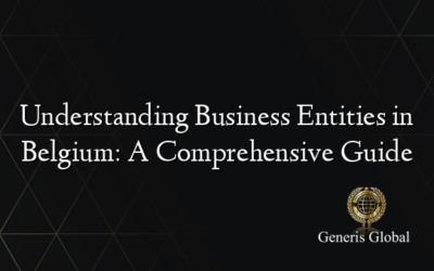 Understanding Business Entities in Belgium: A Comprehensive Guide
