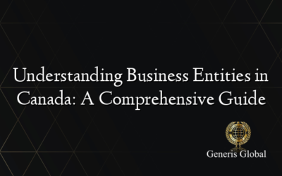 Understanding Business Entities in Canada: A Comprehensive Guide