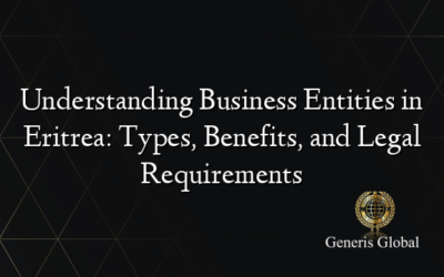 Understanding Business Entities in Eritrea: Types, Benefits, and Legal Requirements