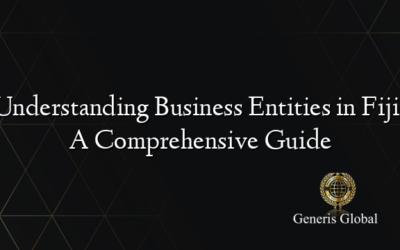 Understanding Business Entities in Fiji: A Comprehensive Guide