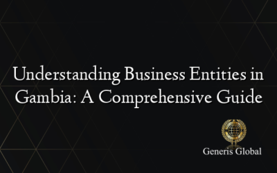 Understanding Business Entities in Gambia: A Comprehensive Guide