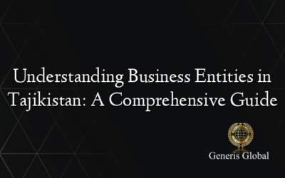 Understanding Business Entities in Tajikistan: A Comprehensive Guide