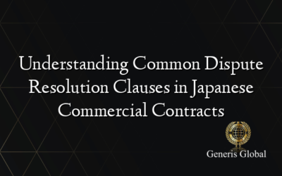Understanding Common Dispute Resolution Clauses in Japanese Commercial Contracts