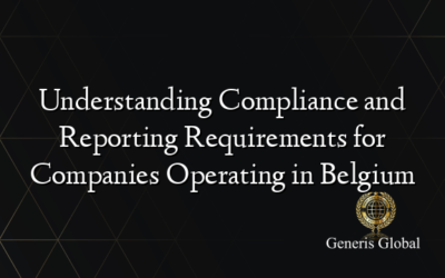 Understanding Compliance and Reporting Requirements for Companies Operating in Belgium