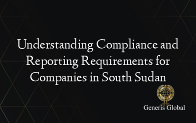 Understanding Compliance and Reporting Requirements for Companies in South Sudan