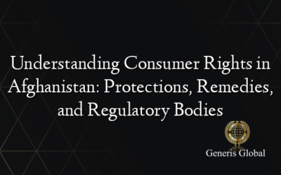 Understanding Consumer Rights in Afghanistan: Protections, Remedies, and Regulatory Bodies