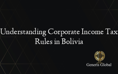 Understanding Corporate Income Tax Rules in Bolivia