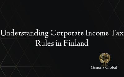 Understanding Corporate Income Tax Rules in Finland