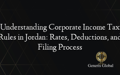 Understanding Corporate Income Tax Rules in Jordan: Rates, Deductions, and Filing Process