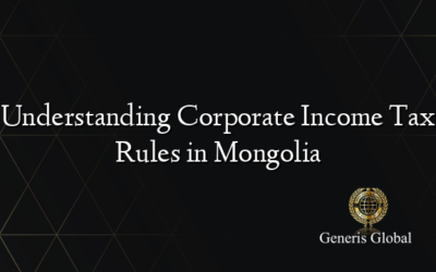 Understanding Corporate Income Tax Rules in Mongolia