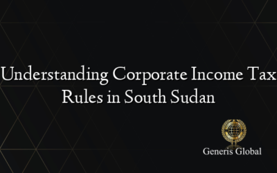 Understanding Corporate Income Tax Rules in South Sudan