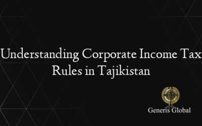 Understanding Corporate Income Tax Rules in Tajikistan