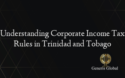 Understanding Corporate Income Tax Rules in Trinidad and Tobago