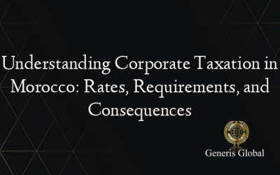 Understanding Corporate Taxation in Morocco: Rates, Requirements, and Consequences