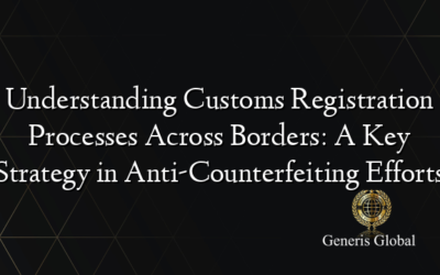 Understanding Customs Registration Processes Across Borders: A Key Strategy in Anti-Counterfeiting Efforts