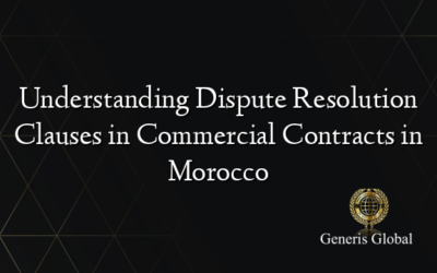 Understanding Dispute Resolution Clauses in Commercial Contracts in Morocco