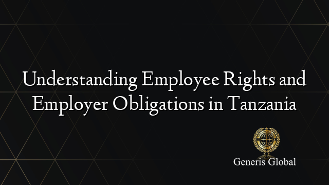 Understanding Employee Rights and Employer Obligations in Tanzania
