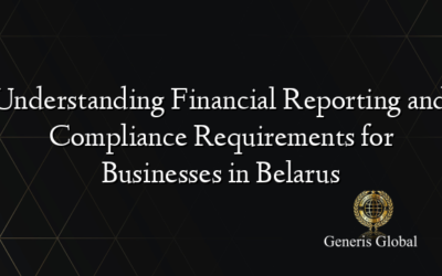 Understanding Financial Reporting and Compliance Requirements for Businesses in Belarus