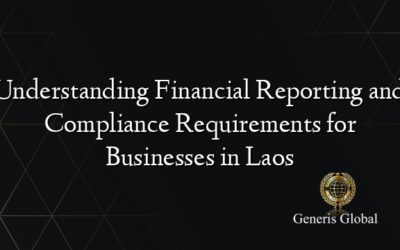 Understanding Financial Reporting and Compliance Requirements for Businesses in Laos