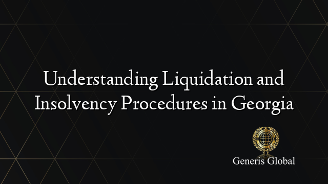 Understanding Liquidation and Insolvency Procedures in Georgia