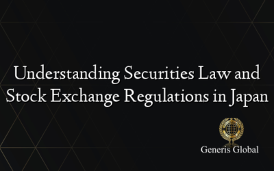 Understanding Securities Law and Stock Exchange Regulations in Japan